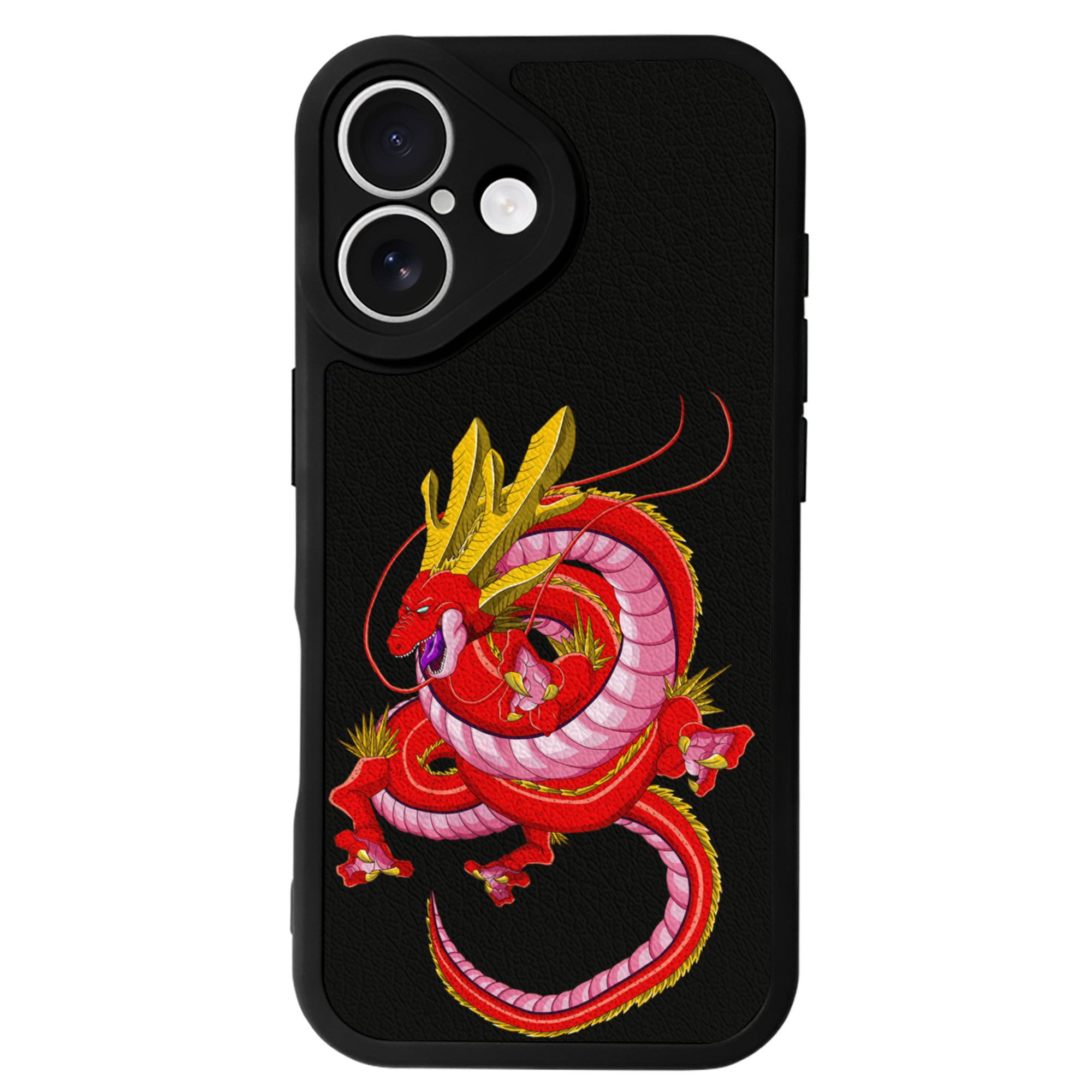 （画像用） ドラゴンボール 神龍 シェンロン DRAGON BALL Shenron 【iPhone 16シリーズ対応】シリコンスマホケース（レザー調） 材質：シリコン